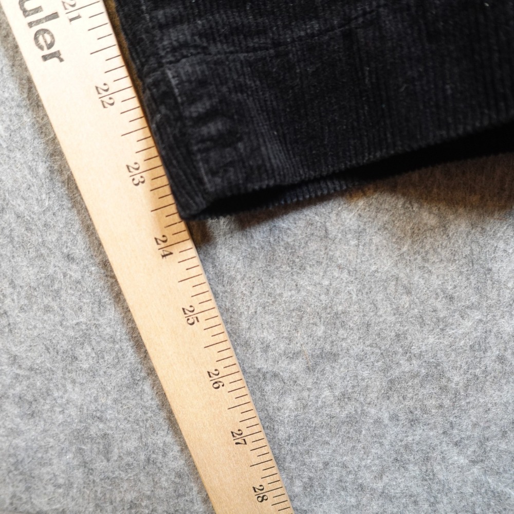 Anthropologie Maeve Pants Womens 18W Colette Corduroy Cropped Wide Leg Black - Picture 4 of 14